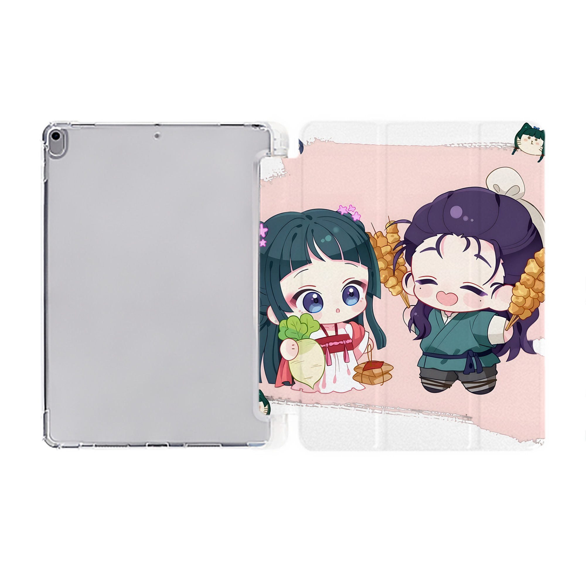（画像用） 薬屋のひとりごと The Apothecary Diaries IPad ケース ペン収納付き 三つ折りスタンド PUレザー×シリコン 対応機種9.5/10.5/10.9インチ